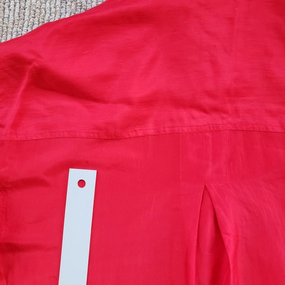 VINTAGE 80s Red Silk Blouse Women's XS - Picture 5 of 10